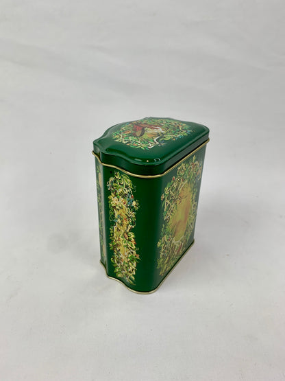 Vintage 1981 Avon Evergreen Christmas Tin - Warm Cottage Scene - Made In England