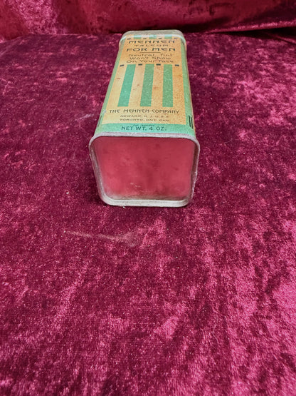 Vintage Medicine Cabinet - 1930s Art Deco Metal Tin - Mennen Talcum For Men