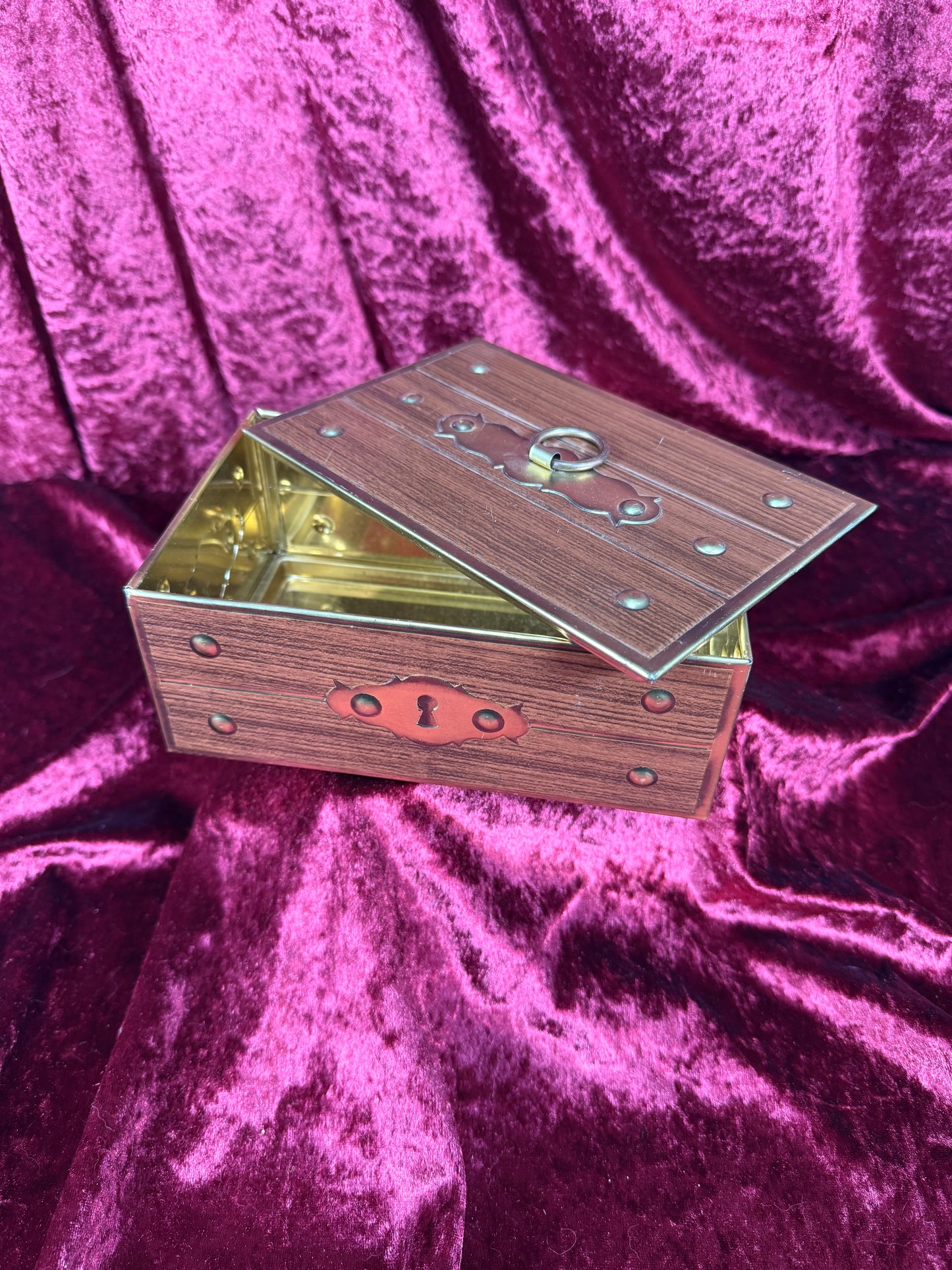 Vintage Tin - Faux Treasure Box - Made in West Germany
