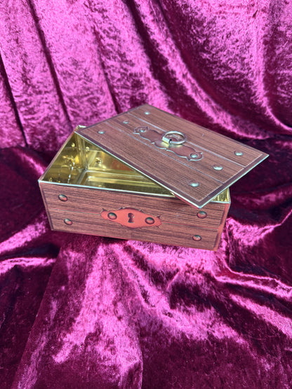 Vintage Tin - Faux Treasure Box - Made in West Germany