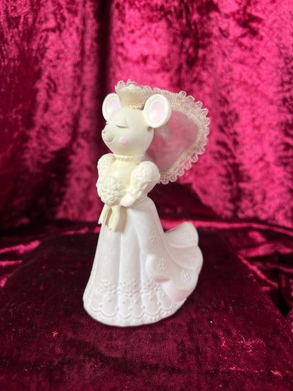 Vintage Perfume Bottle Set - Anthropomorphic Mice Bride and Groom - Avon