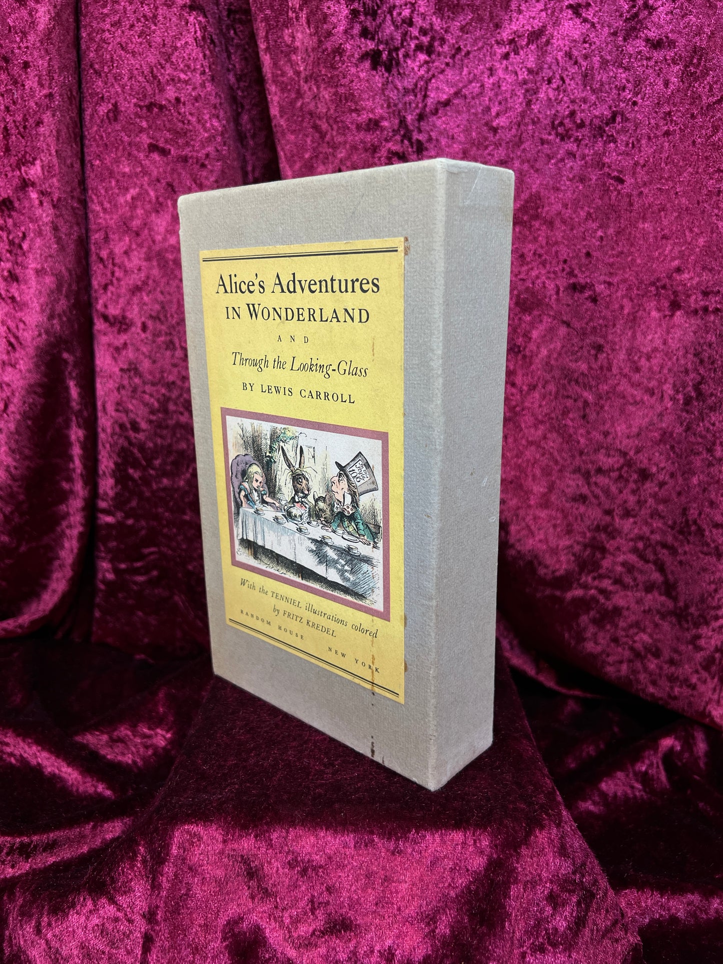 Vintage Hardcover Book Set - Alice in Wonderland Illustrated 1946 Random House Edition