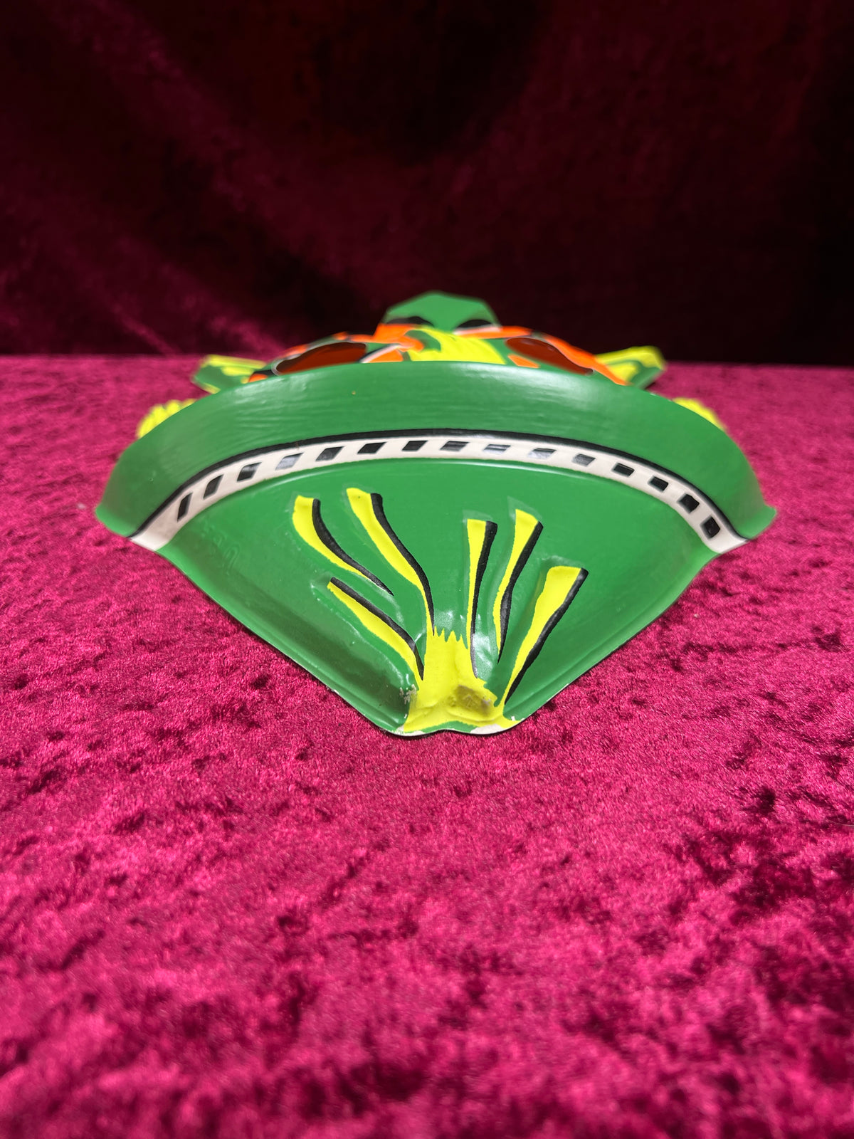 Vintage USA Plastic Halloween Mask - Scarecrow Jack-O-Lantern Face