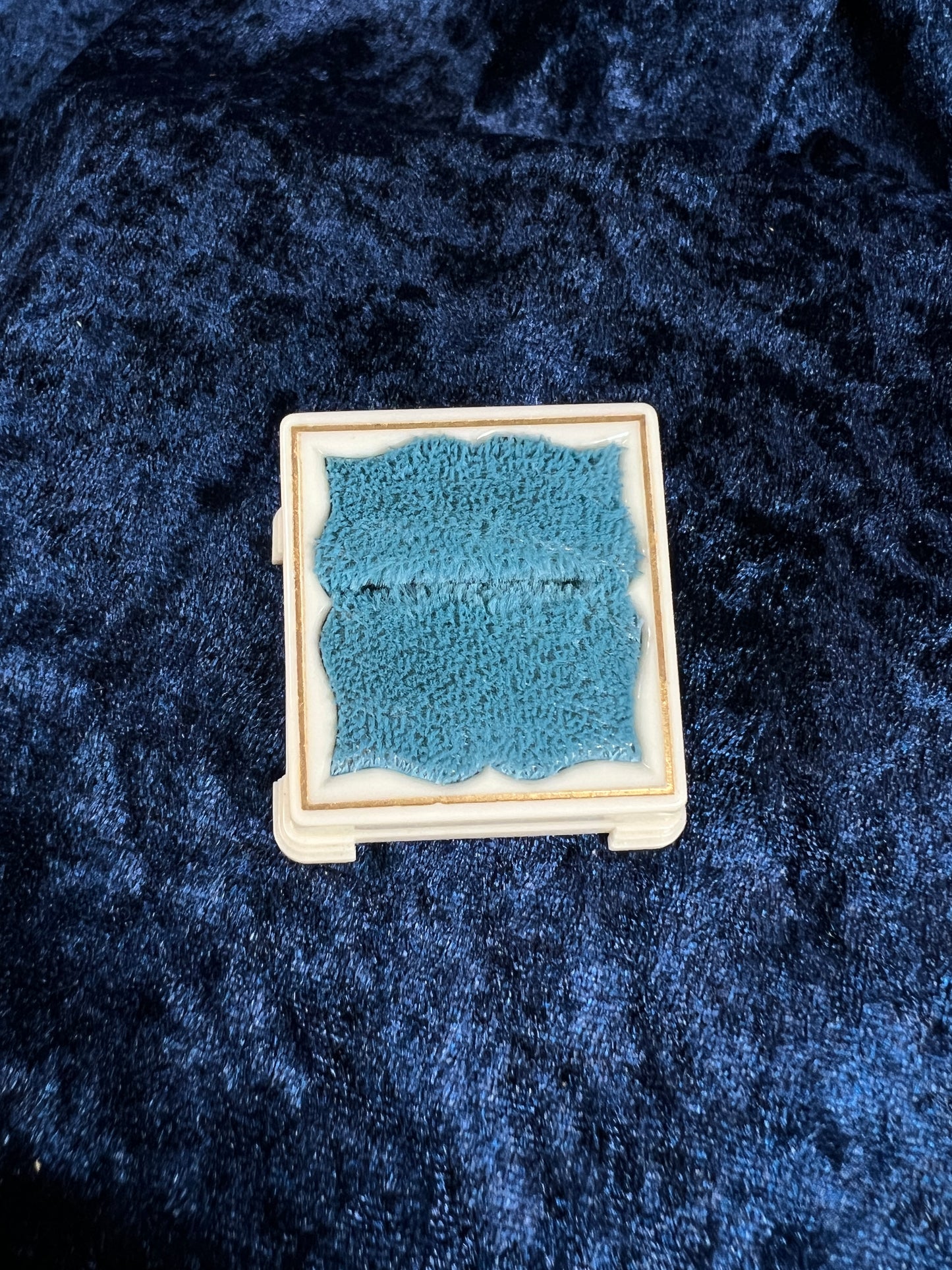 Antique Celluloid Ring Box – Art Deco Ivorine Footed Presentation Case