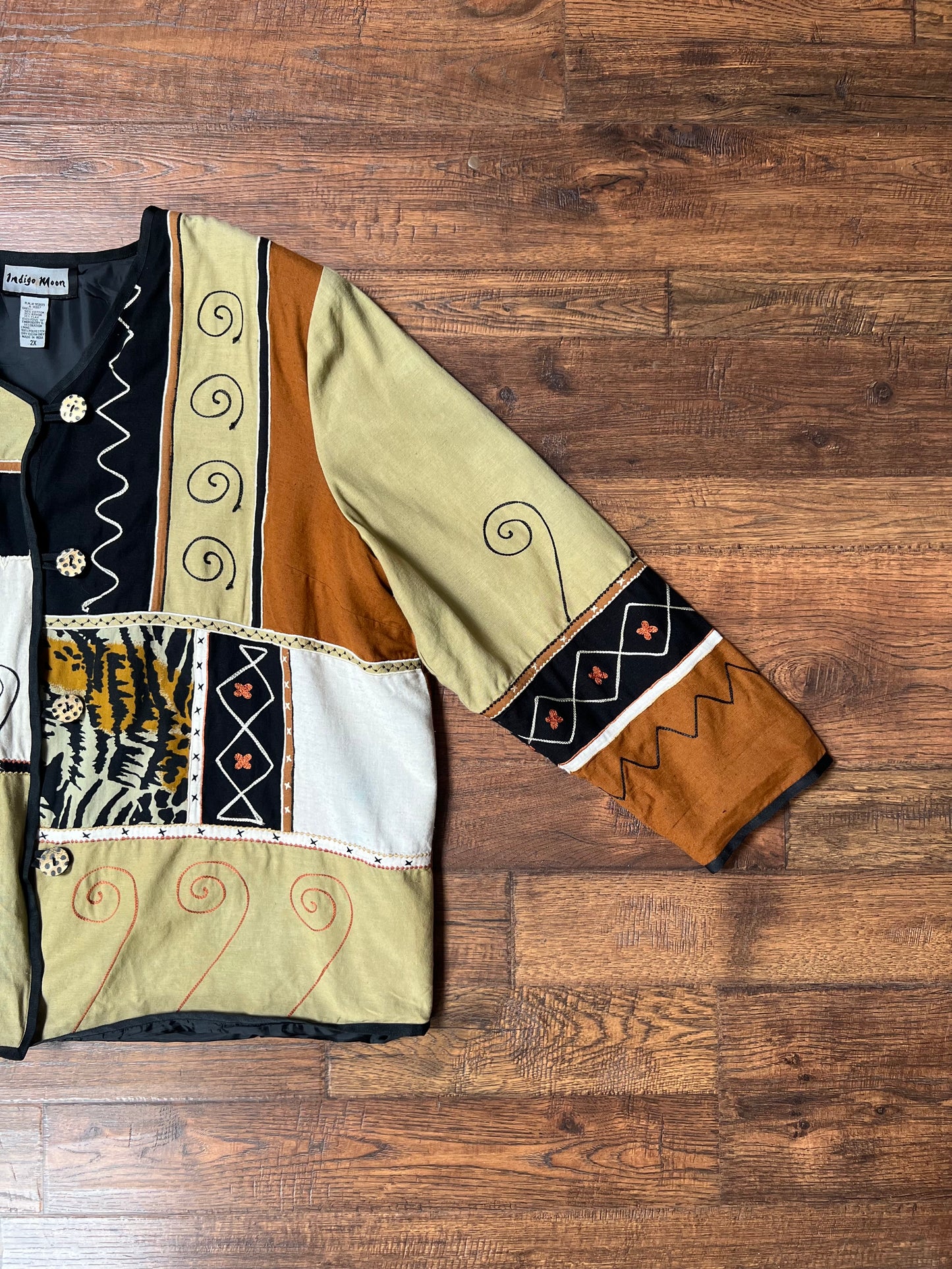 Vintage Clothing - Lightweight Jacket - Abstract 90’s Animal Print - 2X-Large - Indigo Moon