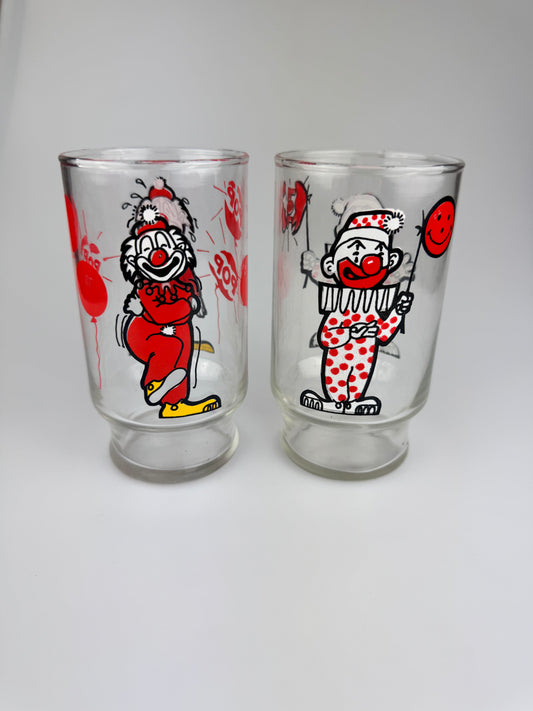Vintage Clown - Smile Now Cry Later Drinking Glasses - Set of 2