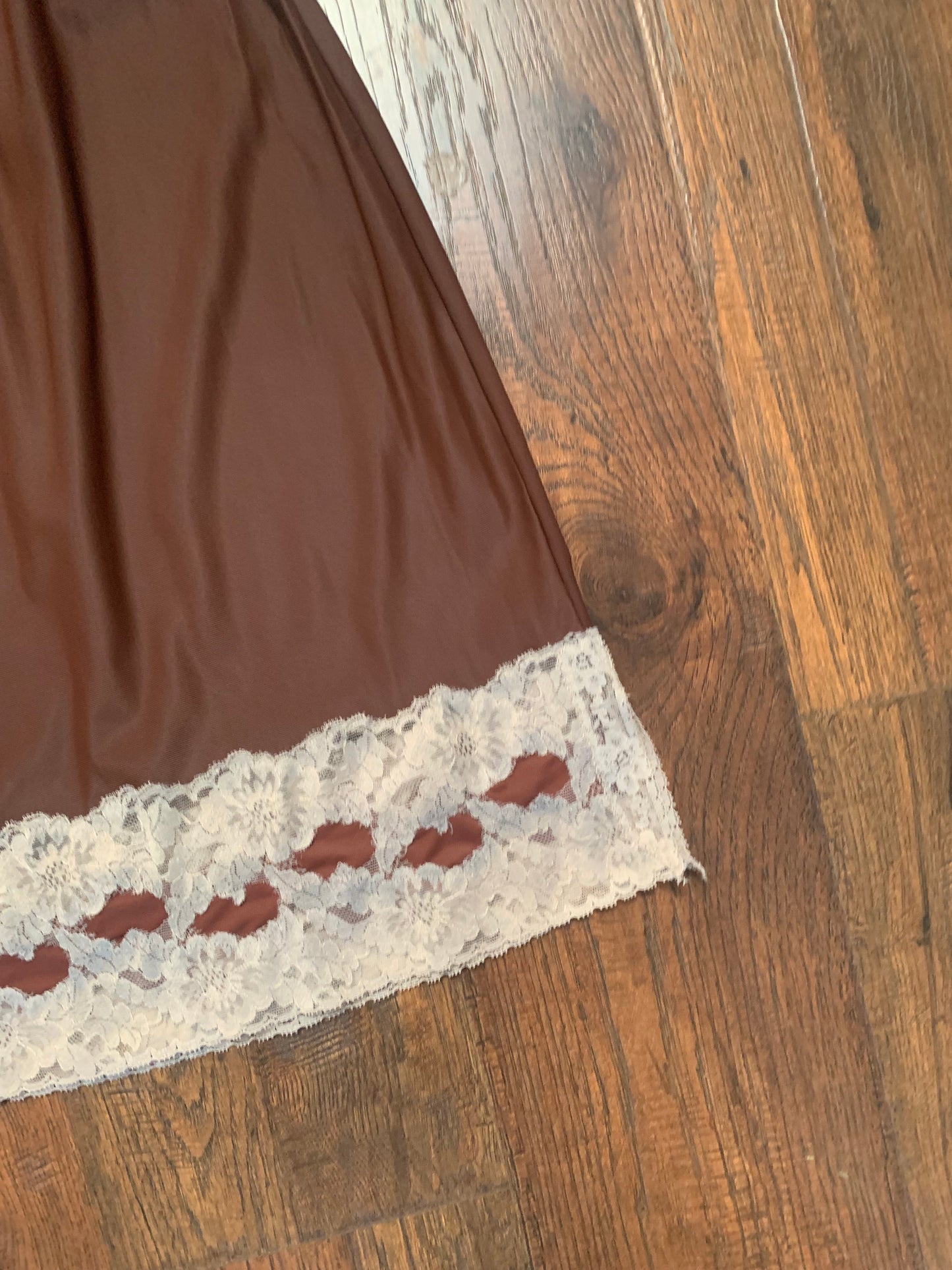 Vintage Aristocraft Slip Skirt - Chocolate Brown - Made In U.S.A. - Medium