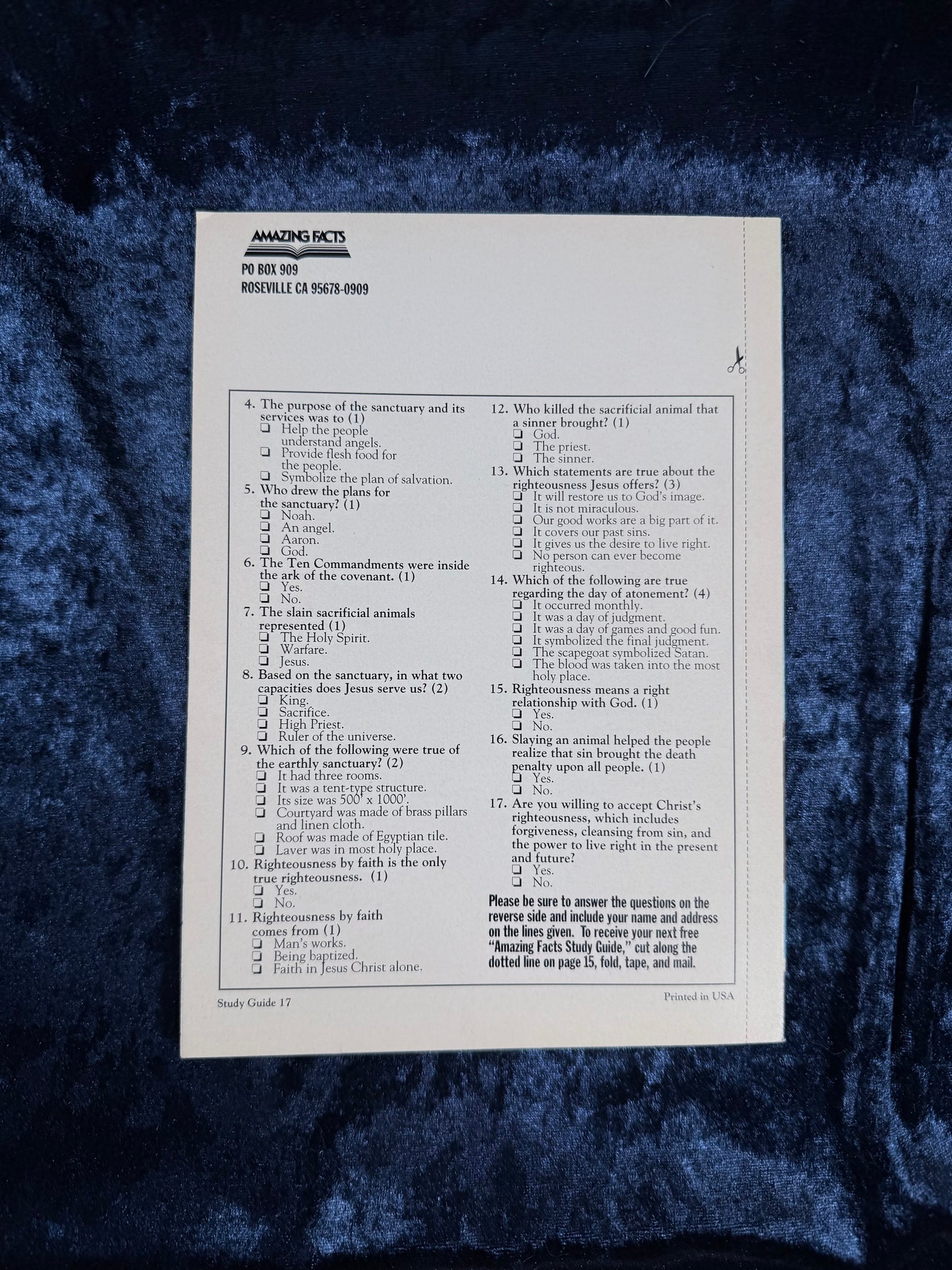 Vintage Amazing Facts Study Guide Booklet - God Drew the Plans - Early Edition