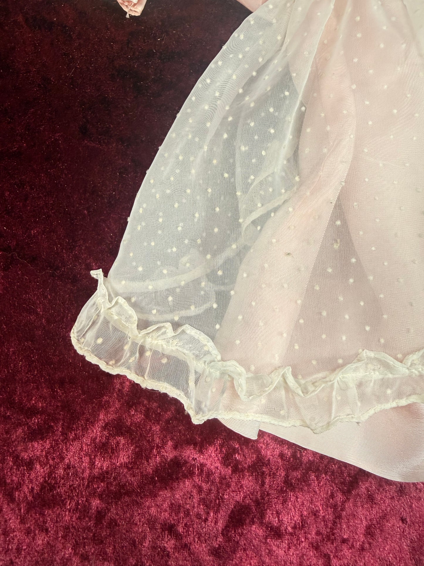 Vintage Mid Century Baby Dress – Pink Pinafore - Toni Togs - 18 Months