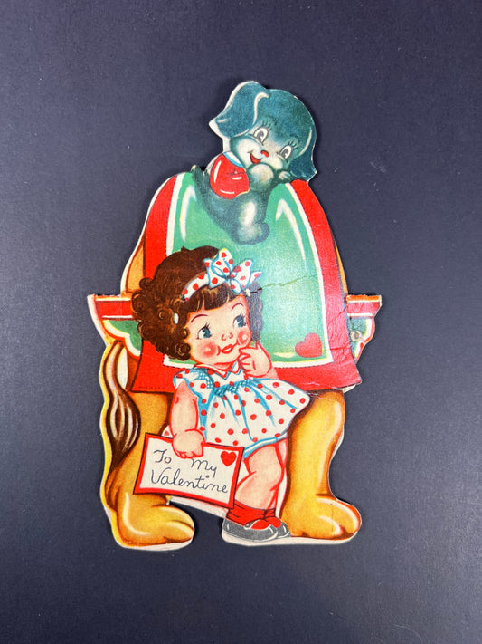 Vintage Ephemera - Valentine’s Day Card - To My Valentine Puppy - USA