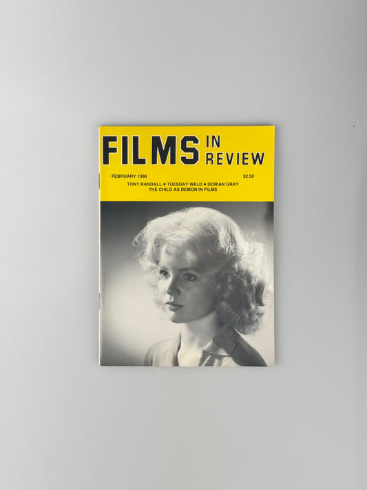 Films In Review Magazine - February 1986 - Tony Randall, Tuesday Weld, Dorian Gray, Child As Demon In Films