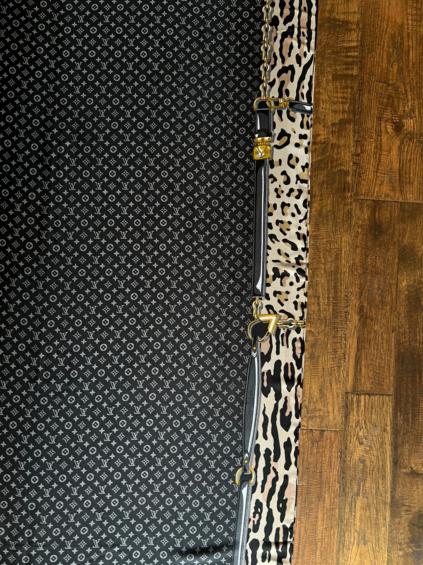 Vintage Louis Vuitton Long Soie Silk Scarf - Y2K Stephen Sprouse Cheetah Monogram Print
