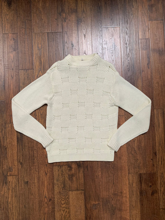 Vintage Clothing - Knit Pullover Sweater - Cream - TG & Y Golden - Medium