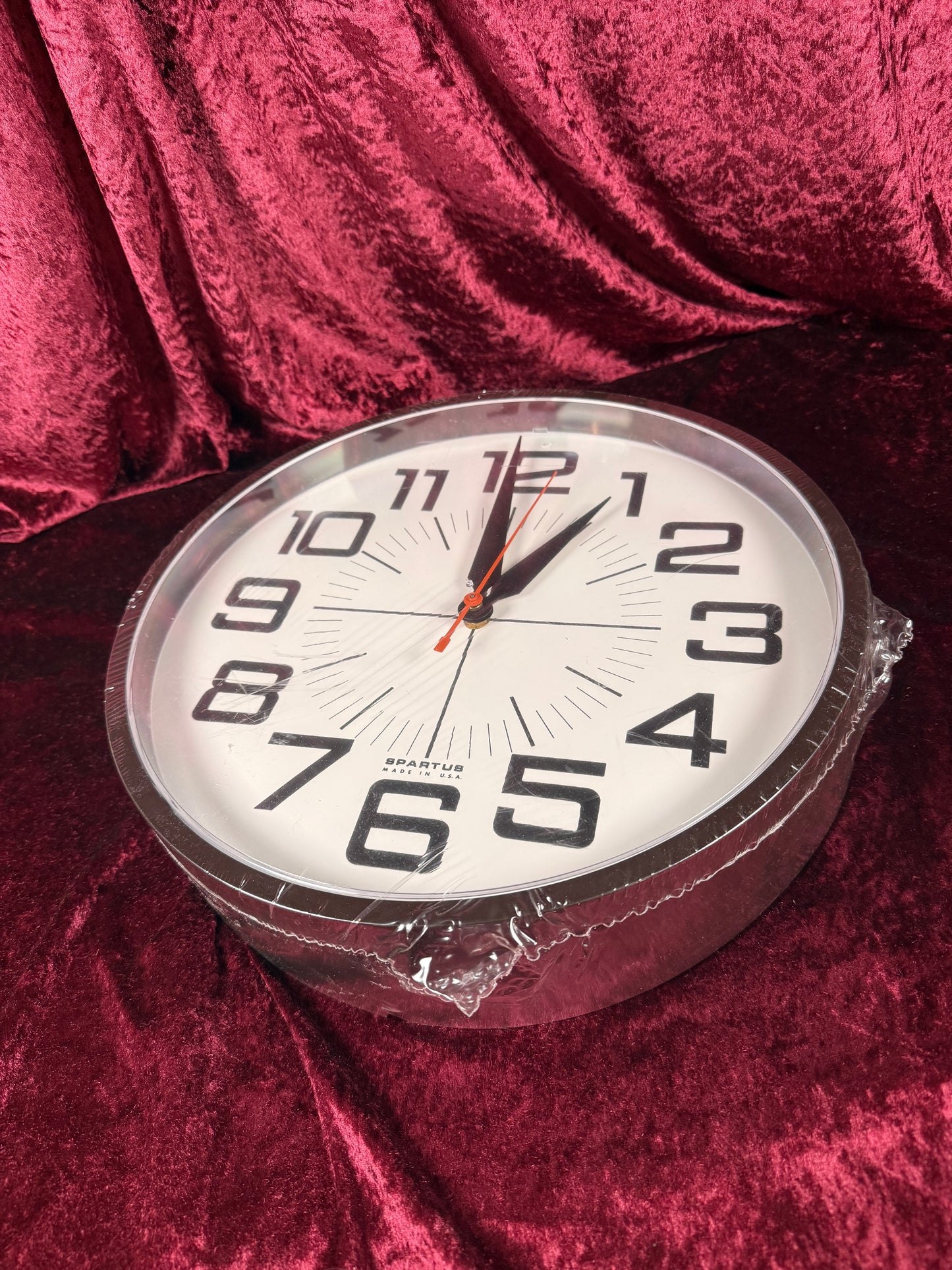 Vintage Spartus 14" Bakelite Wall Clock - New Old Stock