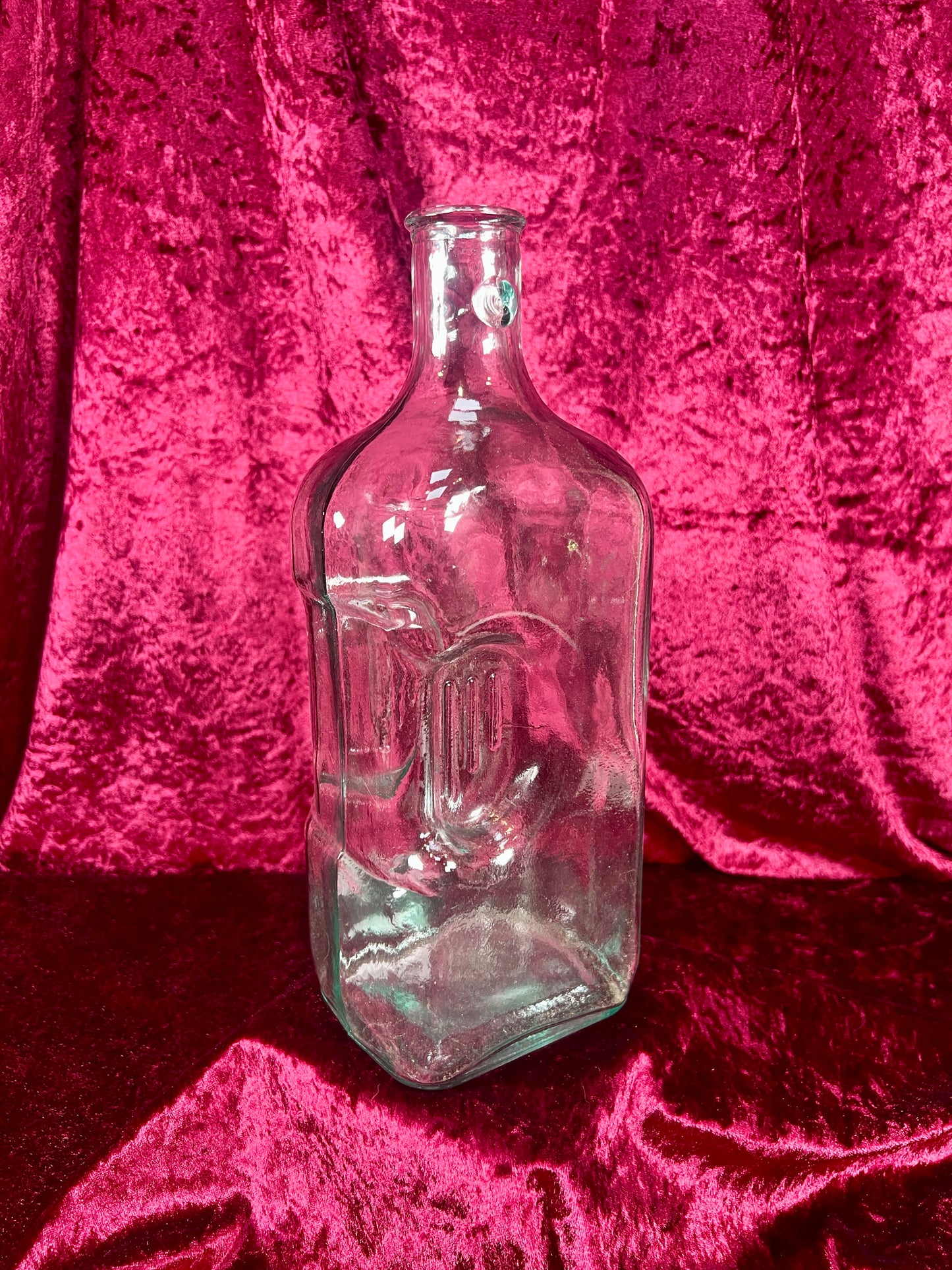 Vintage Barware - Heavy Glass Jug - Clear Green Glass - Amici - Made In Spain