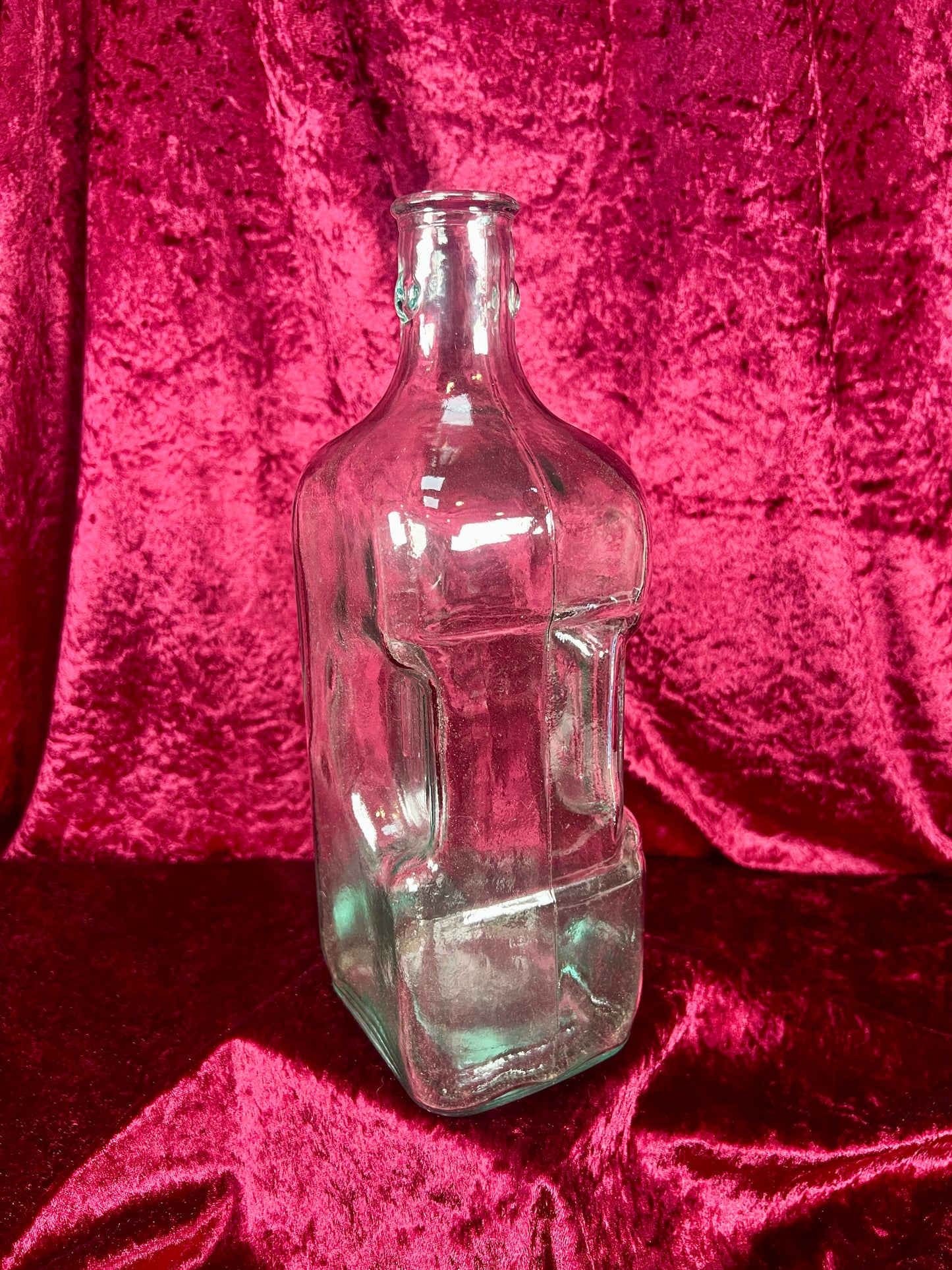 Vintage Barware - Heavy Glass Jug - Clear Green Glass - Amici - Made In Spain