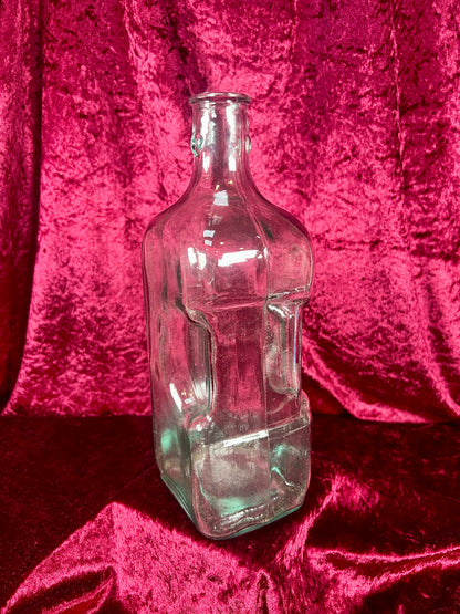 Vintage Barware - Heavy Glass Jug - Clear Green Glass - Amici - Made In Spain