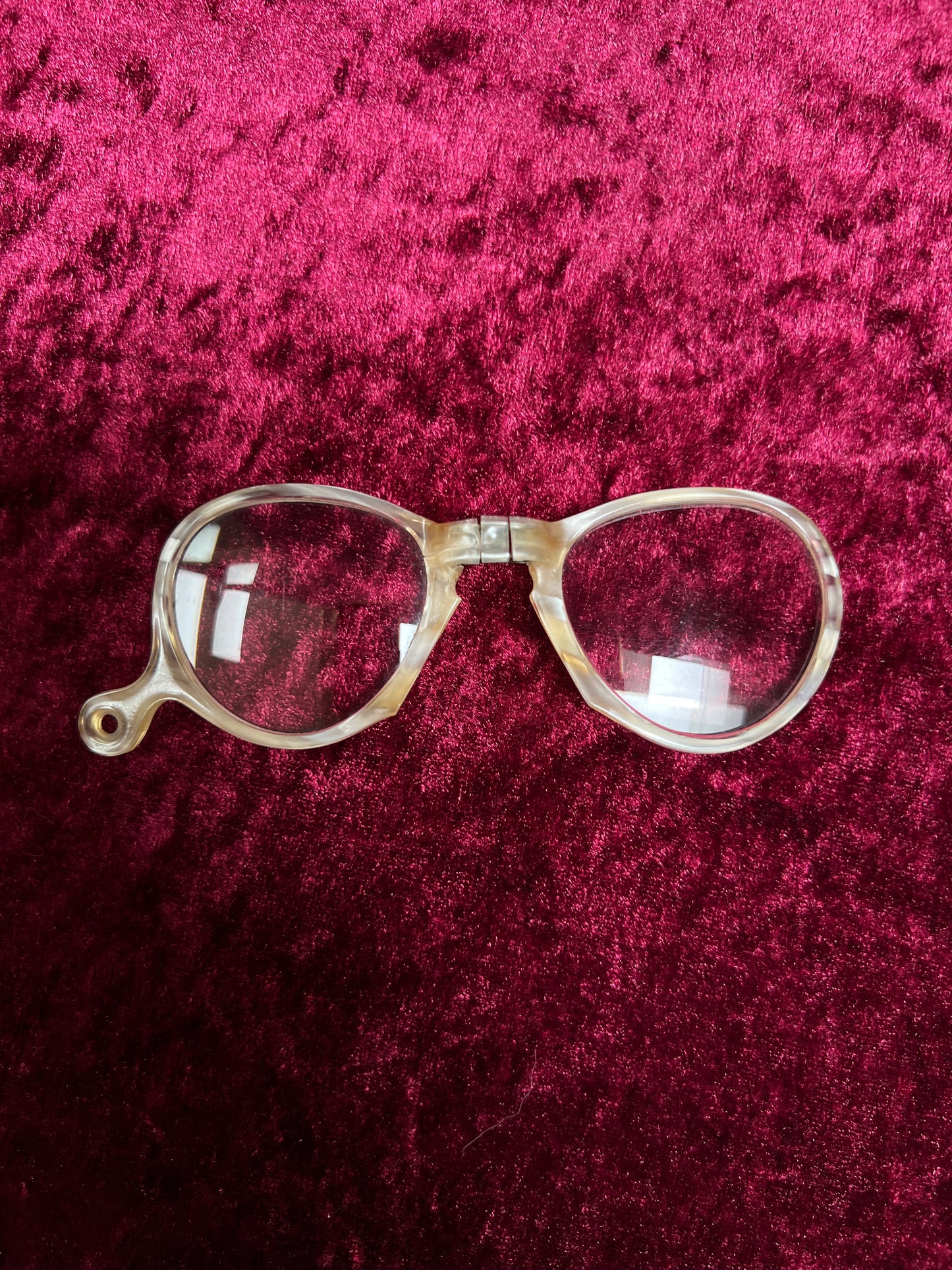 Vintage Celluloid Folding Reading Glasses – Compact Pocket Spectacles with Case