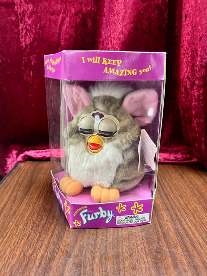 Vintage Collectibles - Furby - Grey and White Tiger Stripes - New In Box