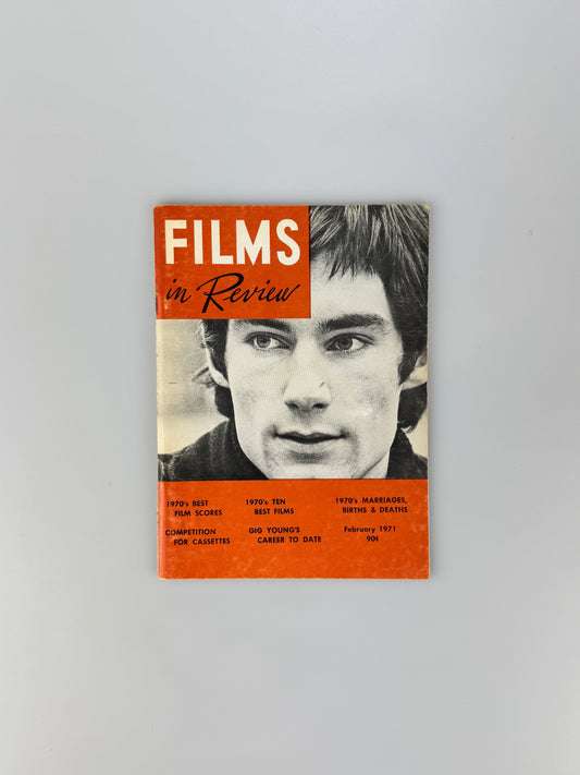 Films In Review Magazine - February 1971 - 1970's Best Film Scores & Films, Gig Young, Wuthering Heights