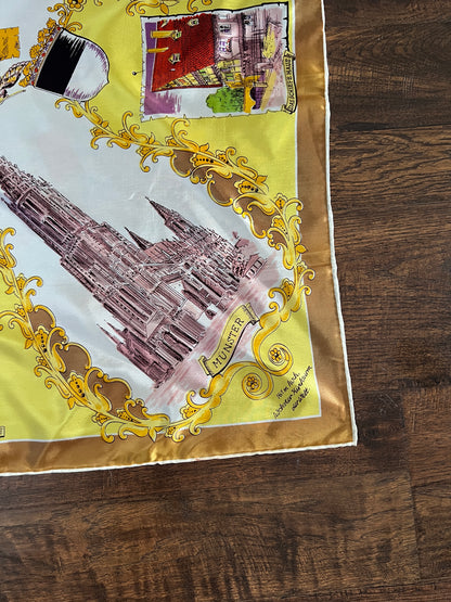 Vintage Souvenir Scarf - Ulm Germany Landmark Travel Square
