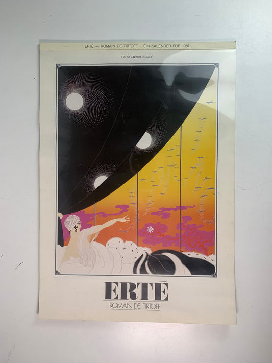 Vintage Wall Art - Large Art Calendar - ERTE - 1987 - Georgi Avantgarde - Printed In Germany