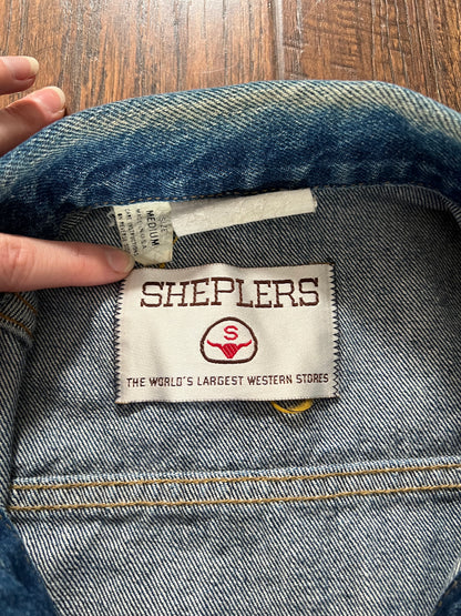 Vintage Clothing - Western Denim Vest - Indigo Blue - Medium - Sheplers