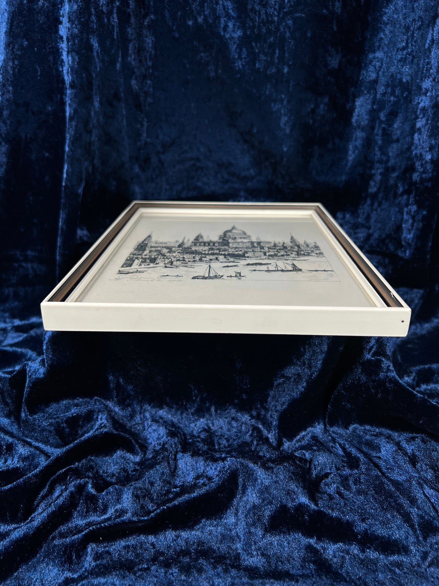 Vintage London Cityscape Print - St Paul’s Cathedral 1750 Framed Wall Art