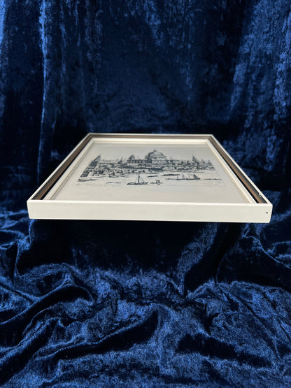 Vintage London Cityscape Print - St Paul’s Cathedral 1750 Framed Wall Art