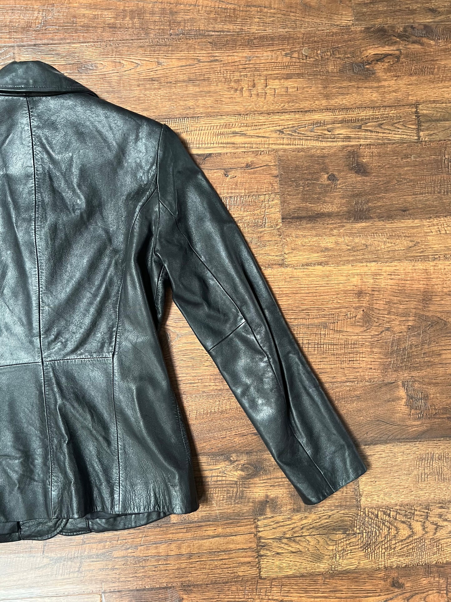 Vintage Clothing - Genuine Leather Jacket - Black - Black Lining - Small - Wilsons Leather