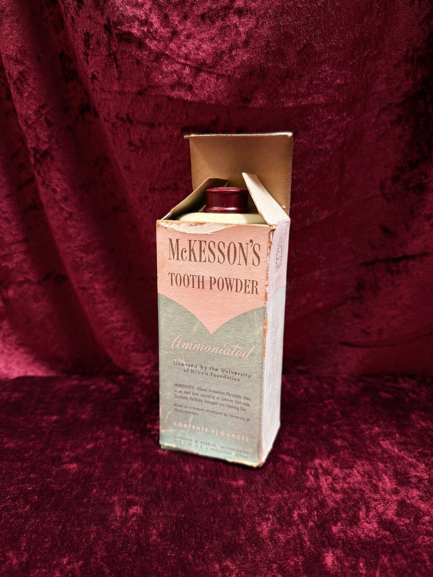 Vintage Medicine Cabinet - McKessons Tooth Powder with Box - New in Box - 1940s