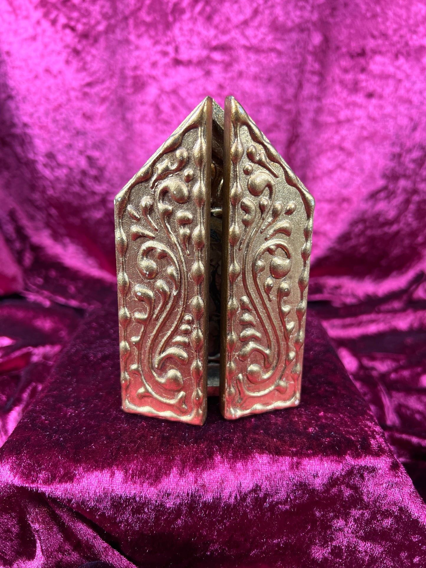 Vintage Religio - Gilt Wood Triptych - Florentine Madonna and Child - Made In Italy