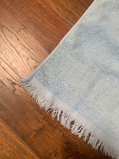 Vintage Dundee Decorative Hand Towel Set - Baby Blue with Floral Ribbon