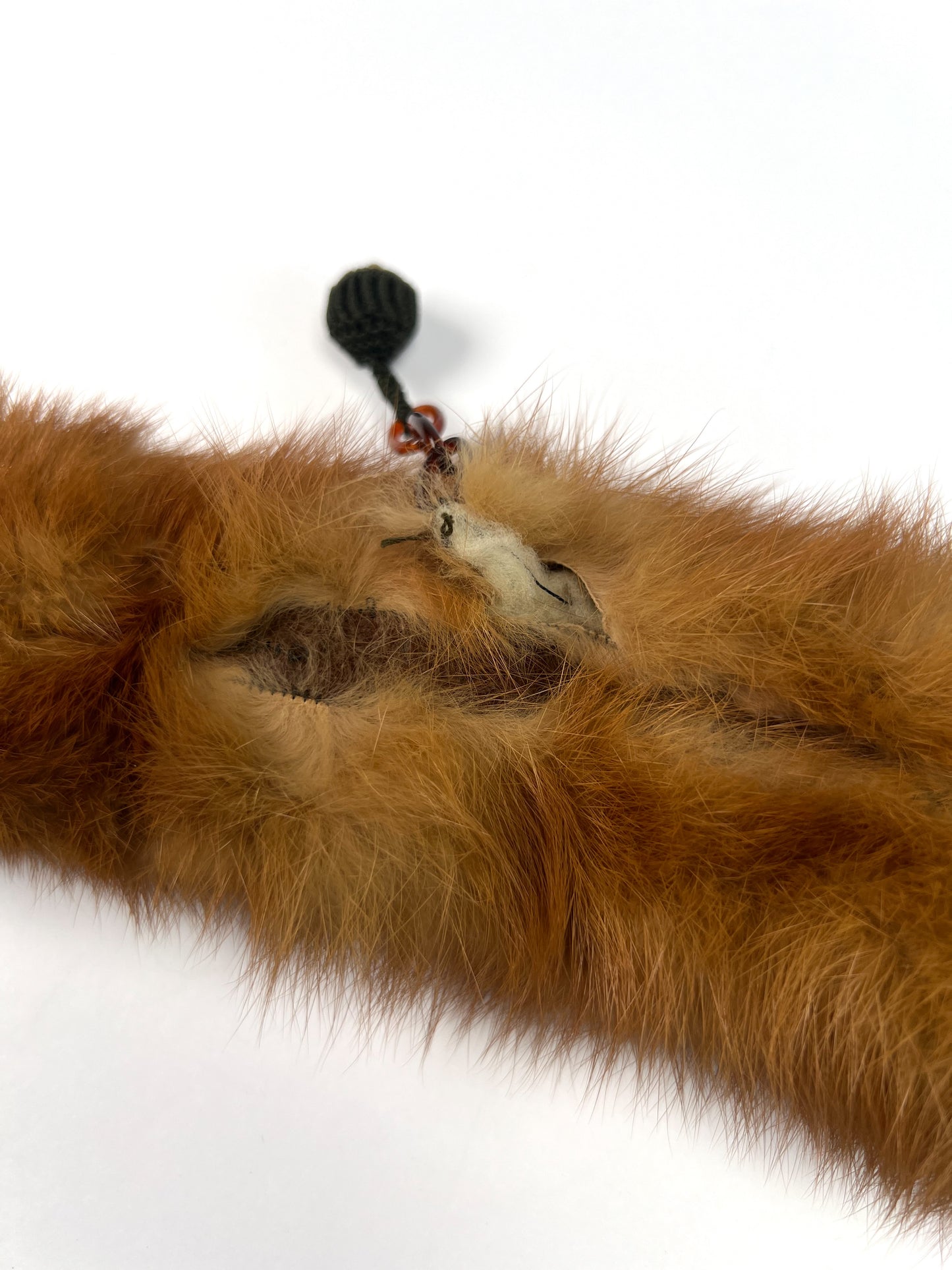 Vintage Accessories - Fur Shoulder Stole - 5 Red Foxes