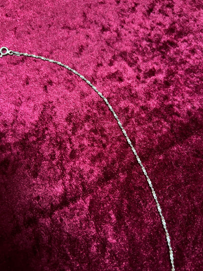 Vintage 925 Sterling Silver Italian Twisted Rope Chain - 30" - 7 Grams