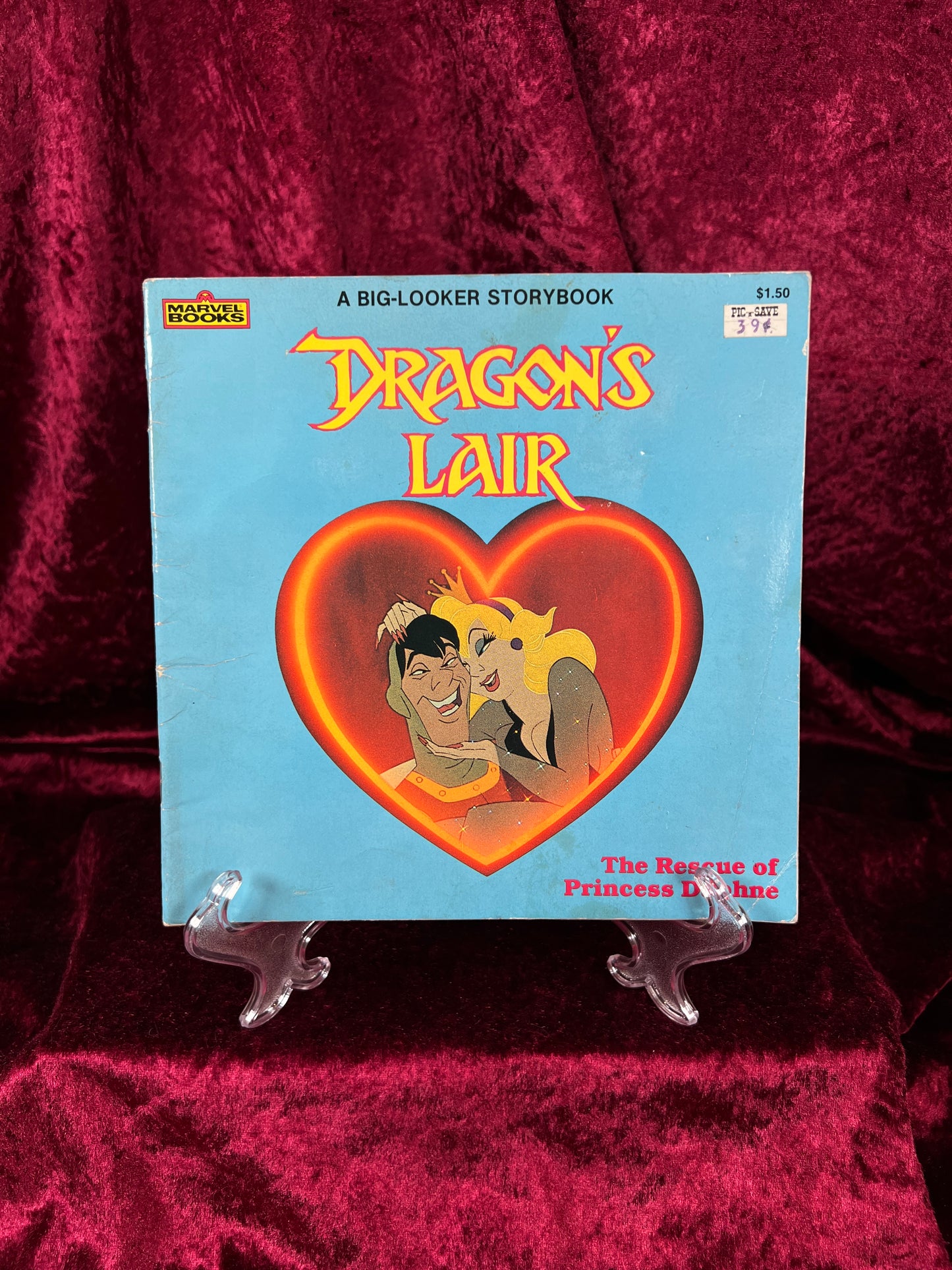 Vintage 1984 Big-Looker Marvel Storybook - Dragon's Lair The Rescue of Princess Daphne