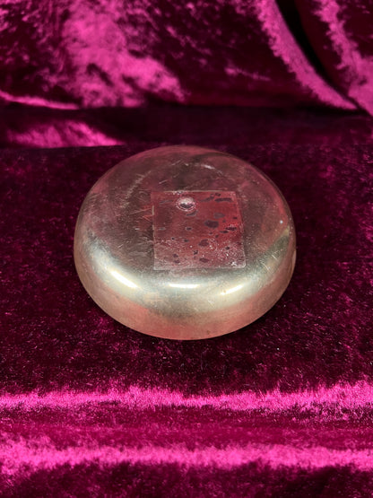 Vintage Solid Brass Trinket Box - 1990s Handpainted Southwestern Design