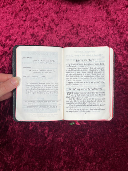 Vintage Religio - Prayer Book - Father Lasance Happiness In Goodness - 1953