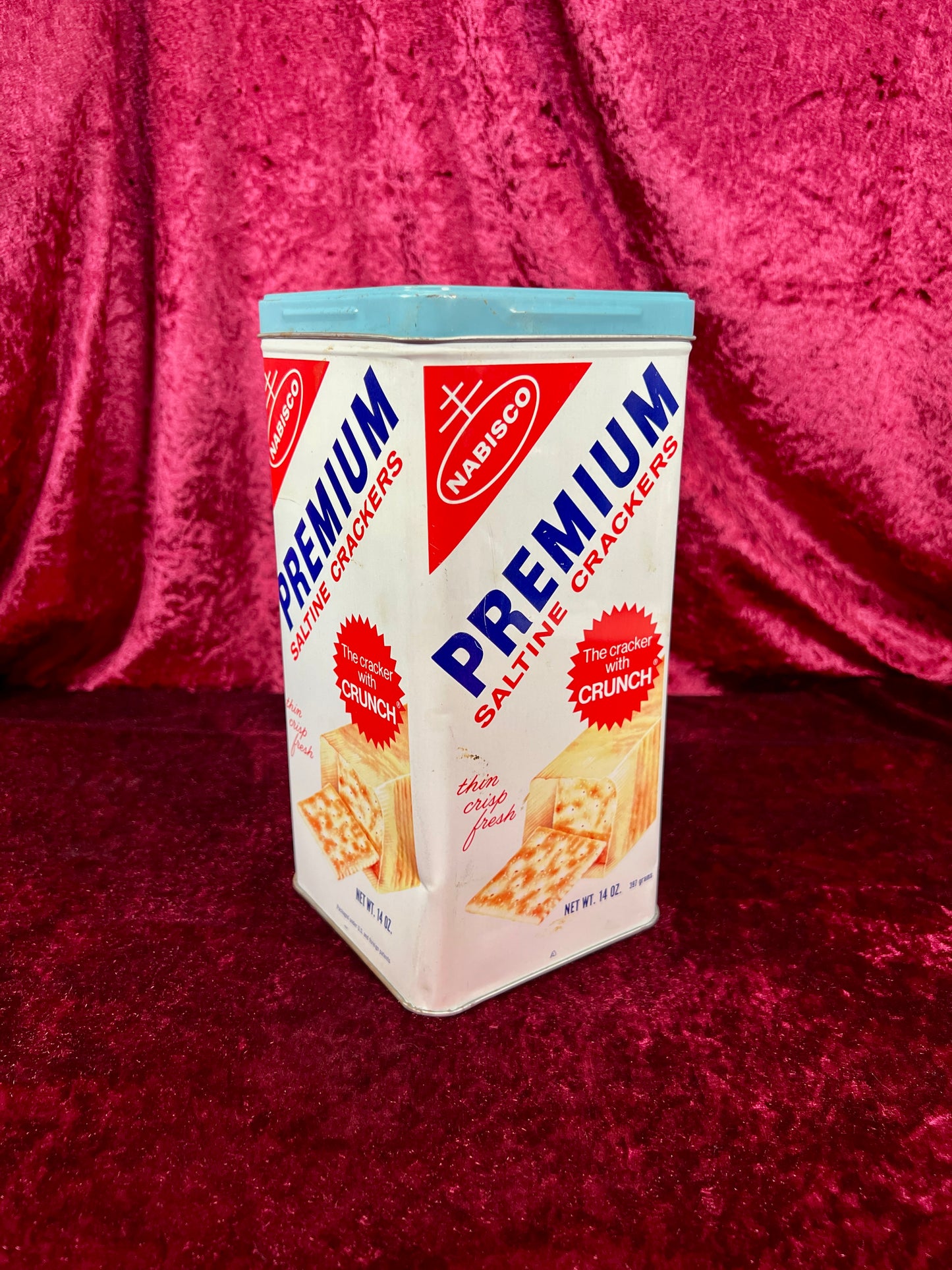 Vintage Kitchen Canister - Nabisco Premium Saltine Cracker Tin - 14 Oz