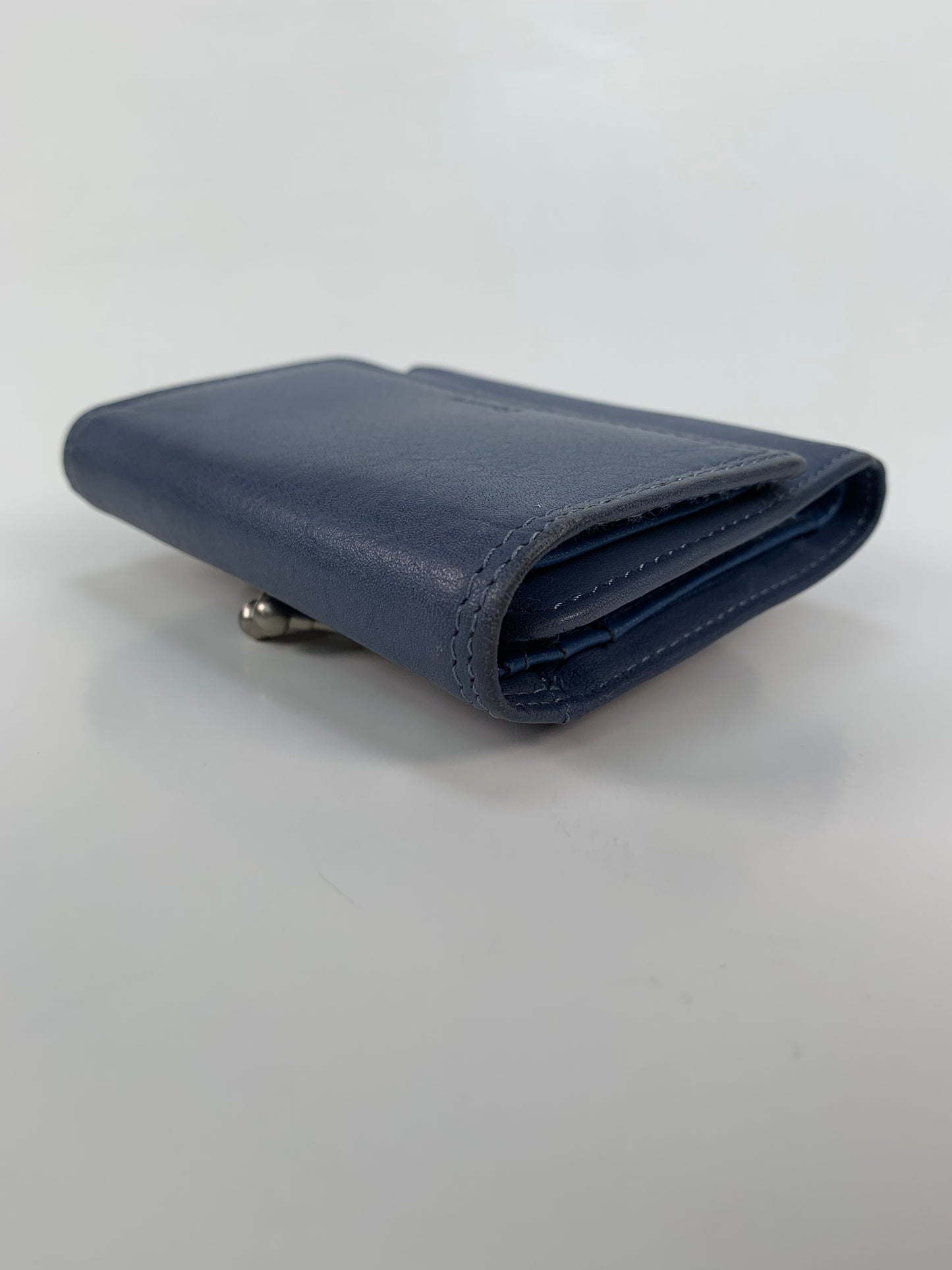 Vintage Wallet - Genuine Leather Trifold Wallet - Blue - Rolfs