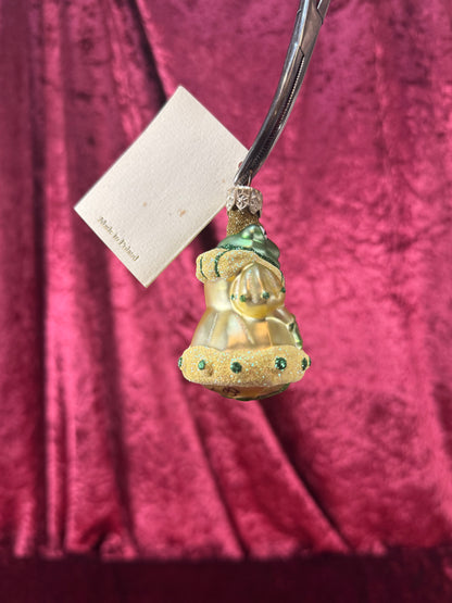 Vintage Christmas - Handblown Glass Ornament - Frog King - Patricia Breen - Poland - 2006