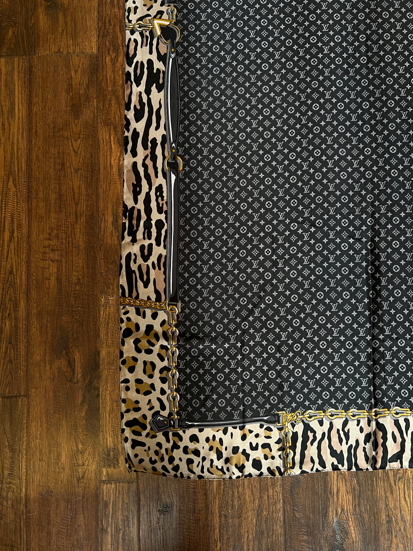 Vintage Louis Vuitton Long Soie Silk Scarf - Y2K Stephen Sprouse Cheetah Monogram Print