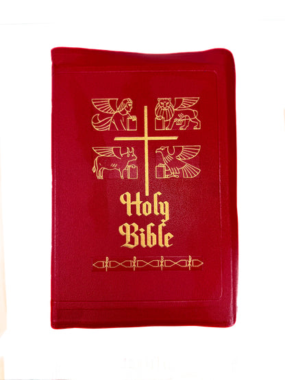 Vintage Bible - 1954 The Catholic Press Holy Bible - Red Leather Bound