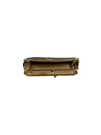 Vintage Wallet - Snap Closure - Two Sides with Side Pocket - Black