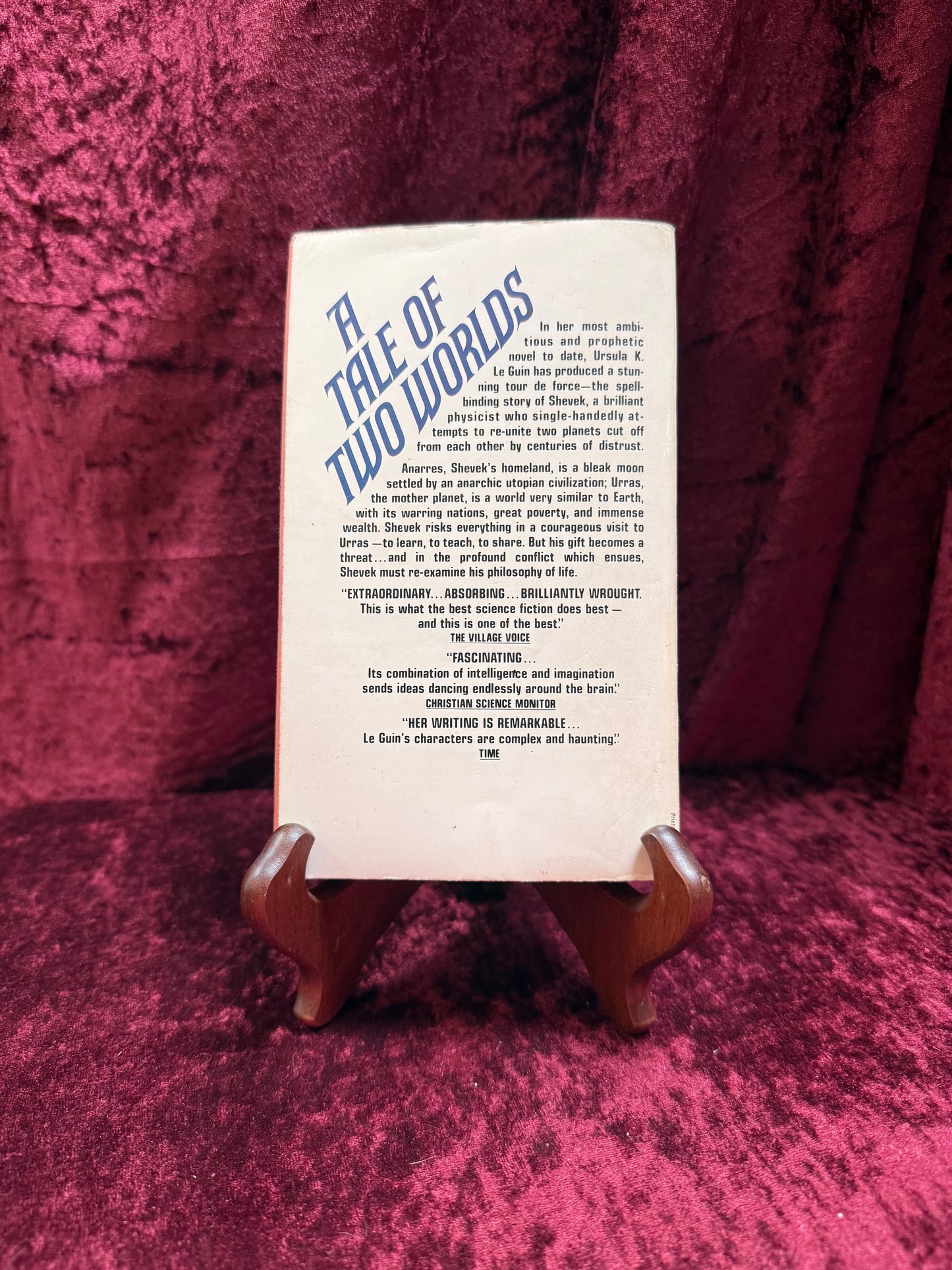 Vintage Paperback Book - The Dispossessed - Ursula K. Le Guin - 1975
