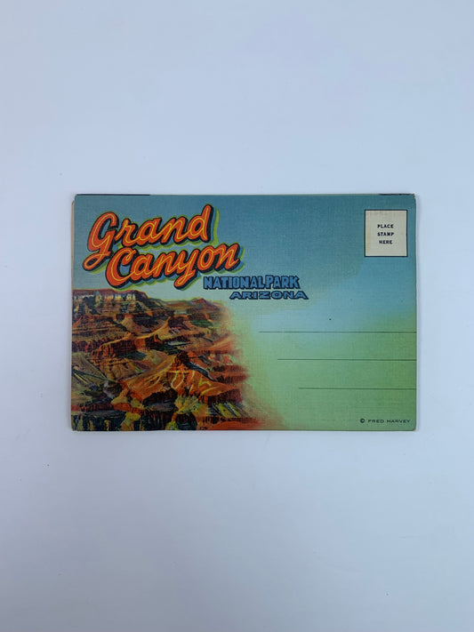 Vintage Ephemera - Souvenir Postcard Booklet - Grand Canyon National Park - Fred Harvey