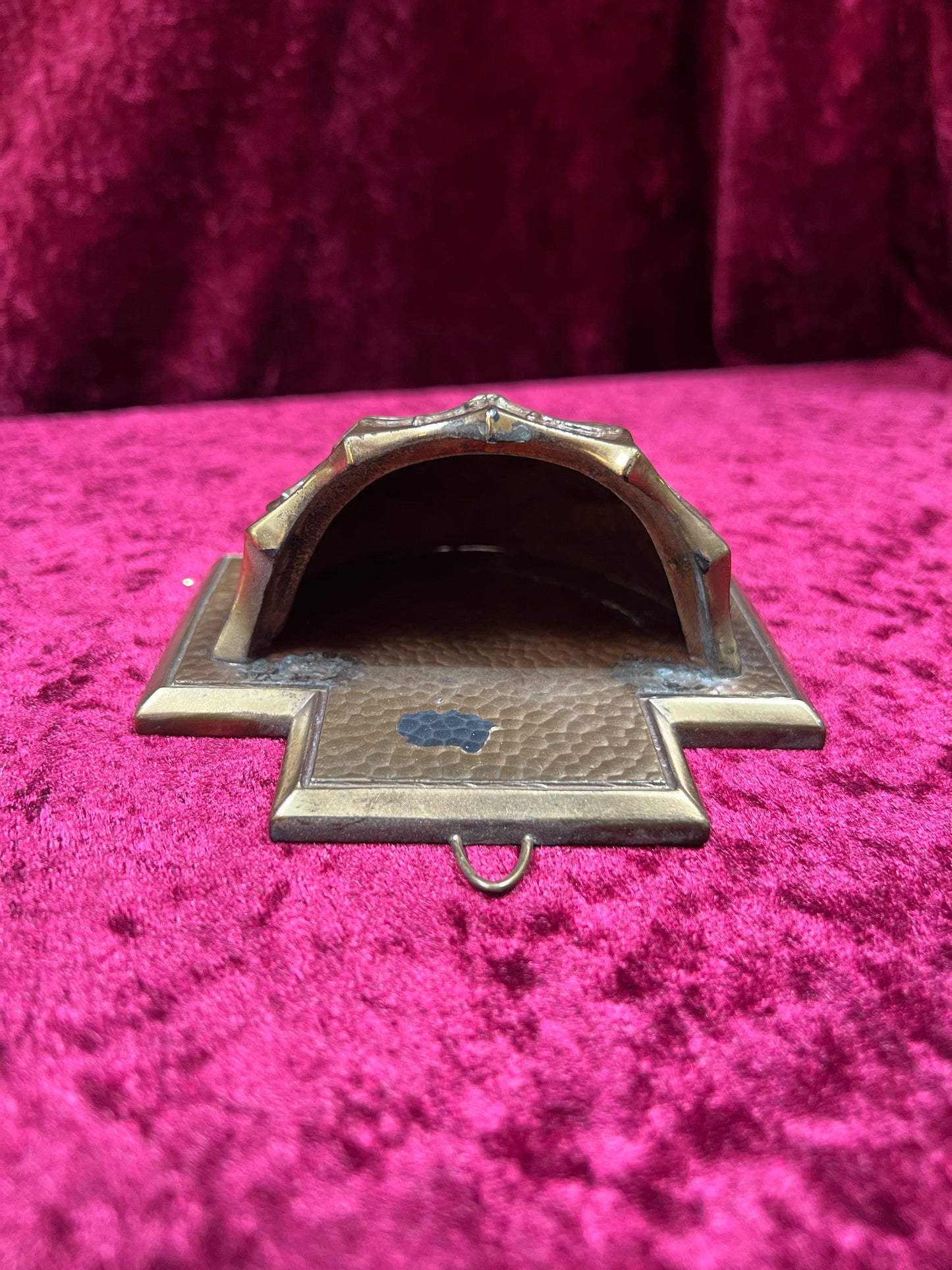 Vintage Religio - Metal Holy Water Font - Crown Of Thorns - West Germany