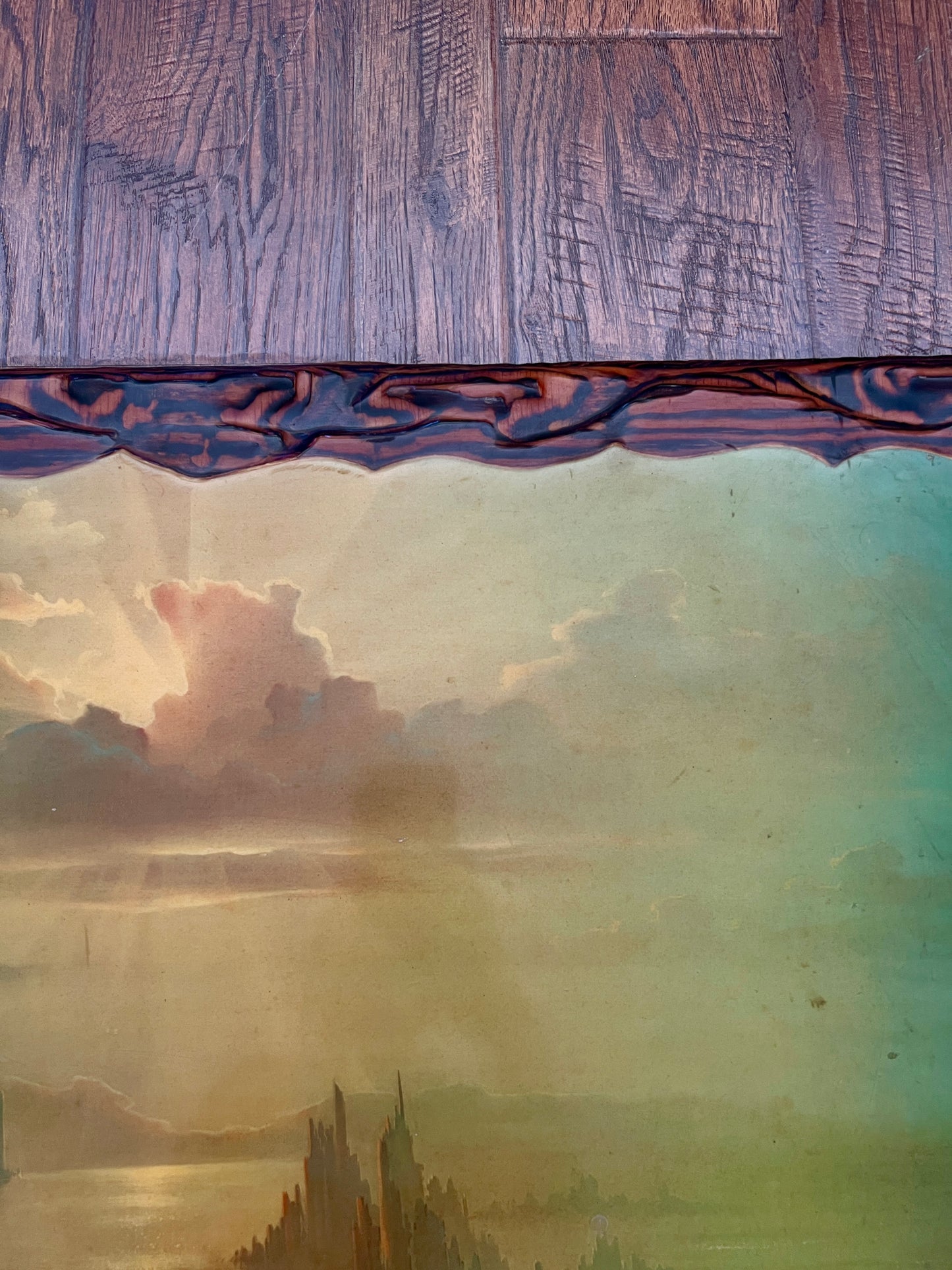 Vintage 1970s Lacquered Wood Wall Art – "Overpopulation" by John Pitre