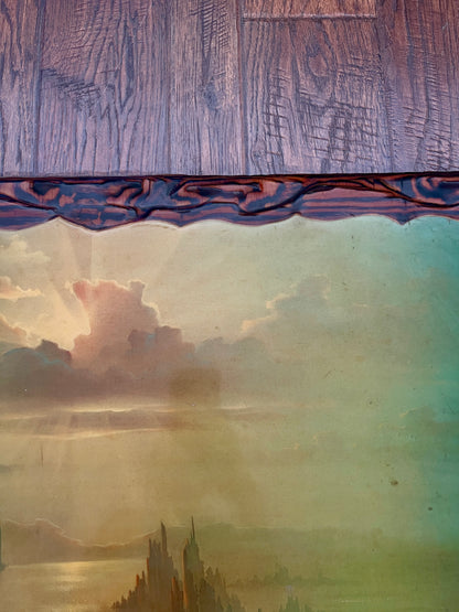 Vintage 1970s Lacquered Wood Wall Art – "Overpopulation" by John Pitre