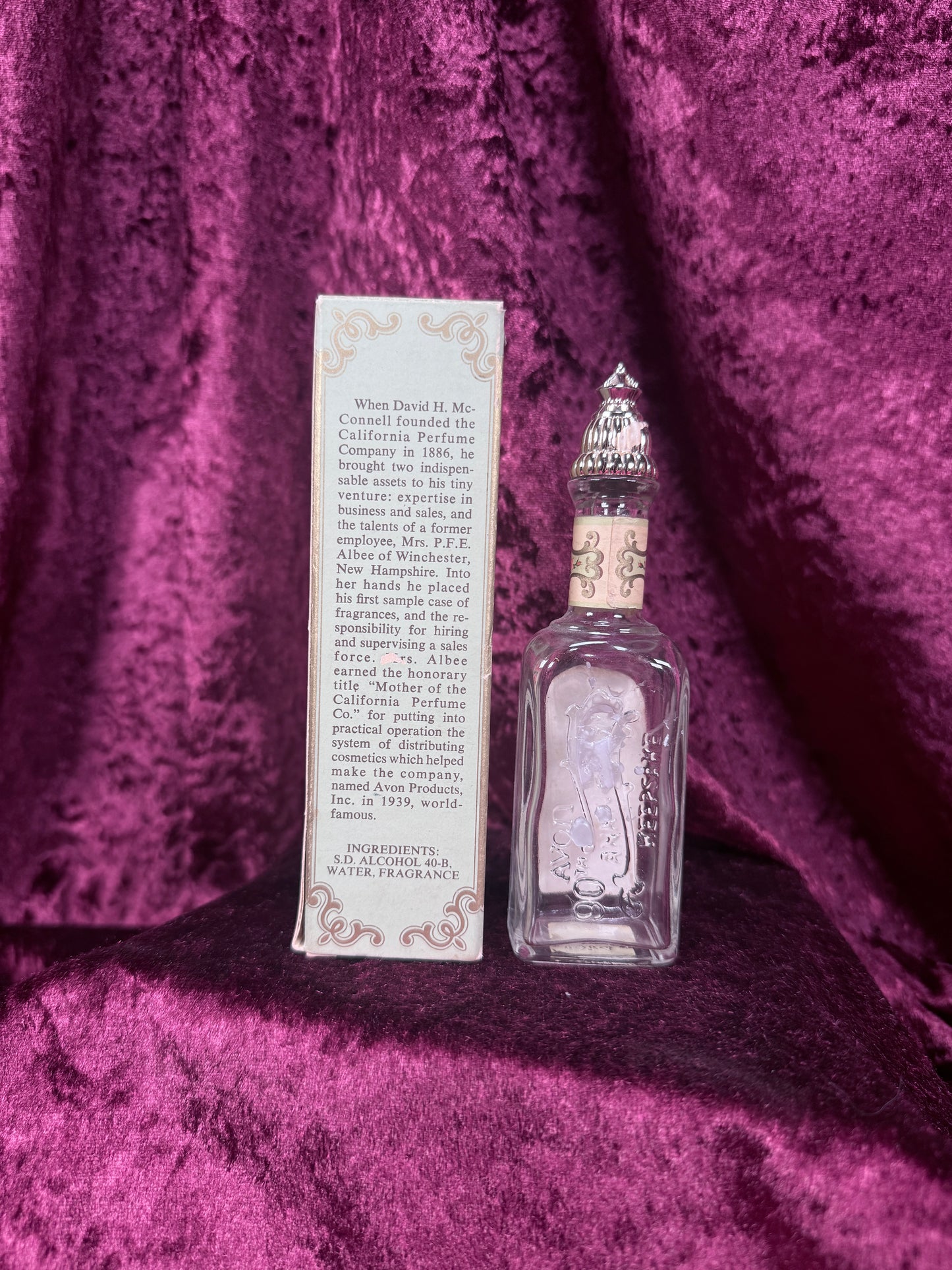 Vintage Glass Perfume Bottle – Avon California Perfume Co. 1976 Anniversary Keepsake